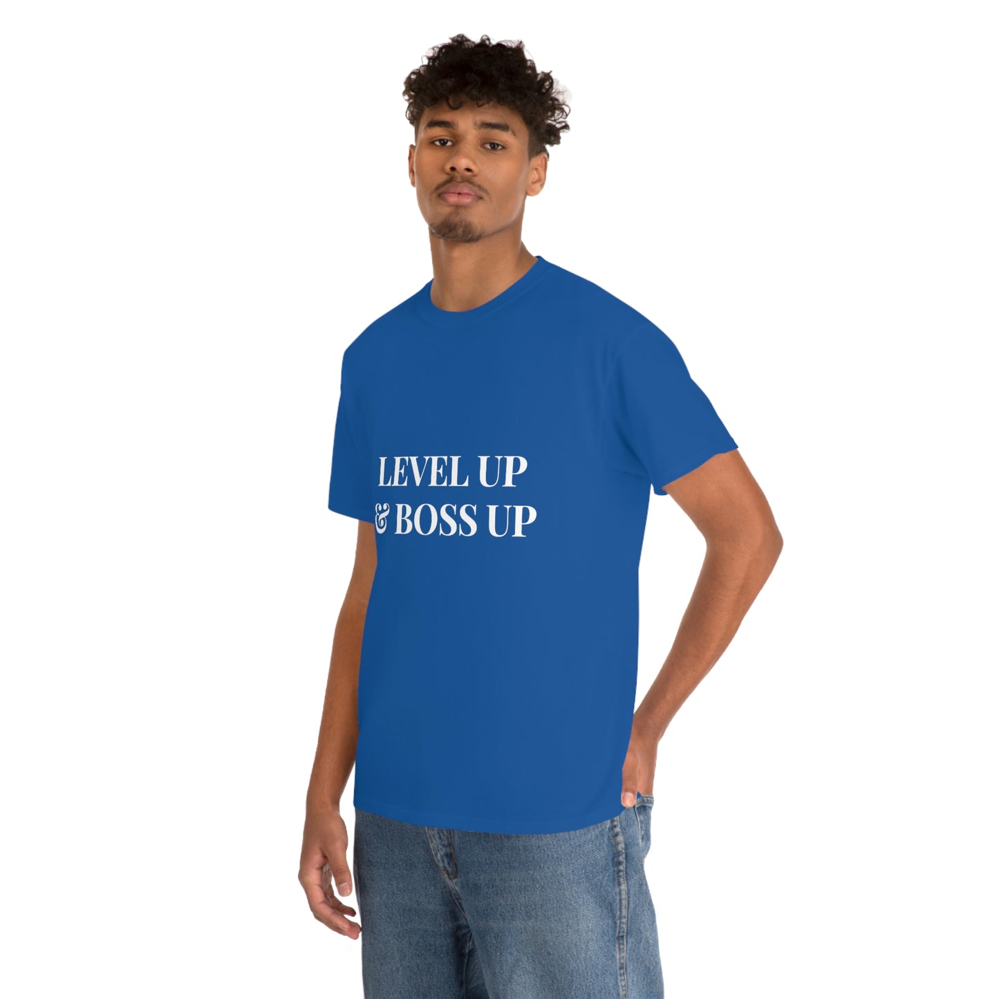 Level up and Boss up Cotton Tee