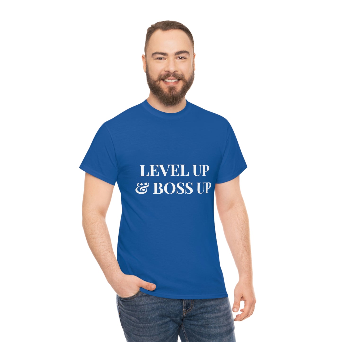 Level up and Boss up Cotton Tee