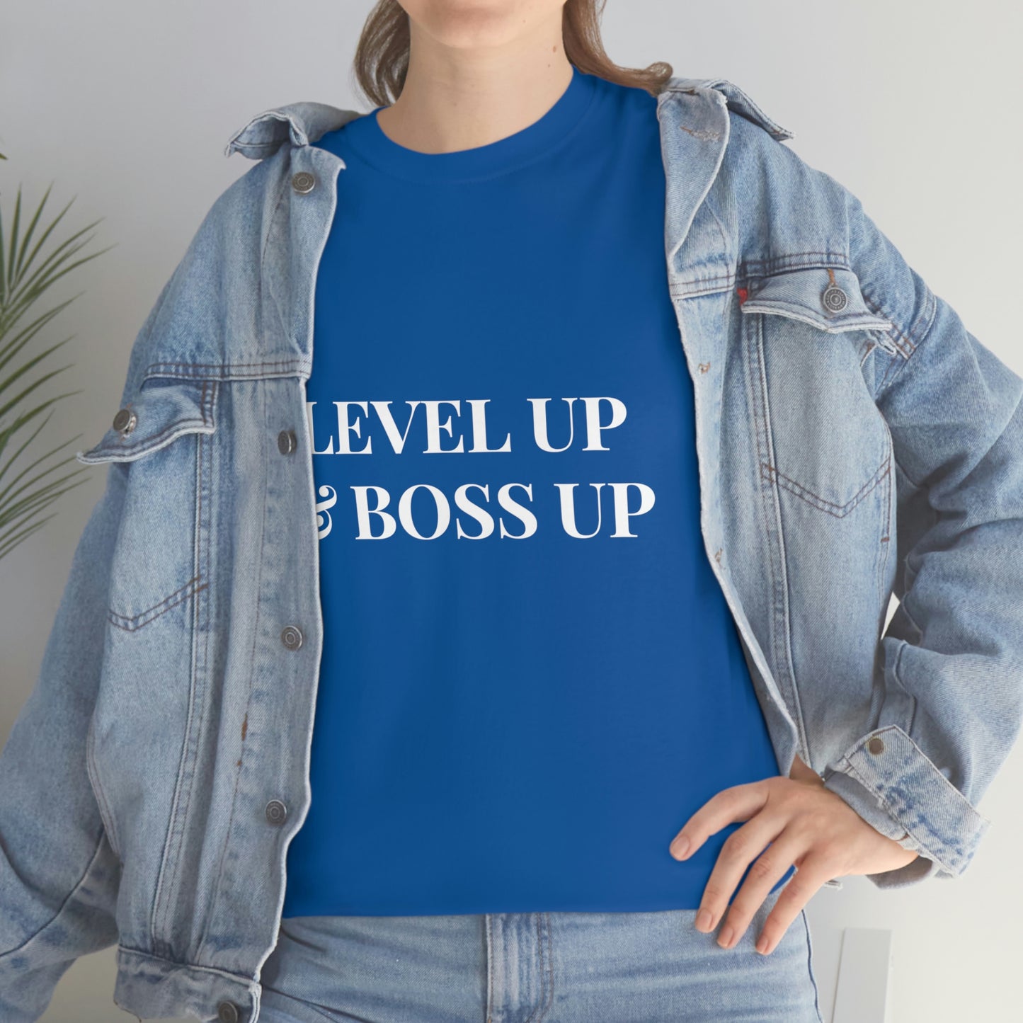 Level up and Boss up Cotton Tee