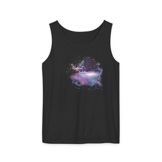 Unisex Cosmic Tank Top - The Radiant Evolution, Summer Apparel, Workout Wear, Festival Clothing, Gift for Space Lovers