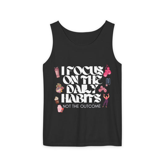I focus on the daily habit, not the outcome /sleeveless tank top