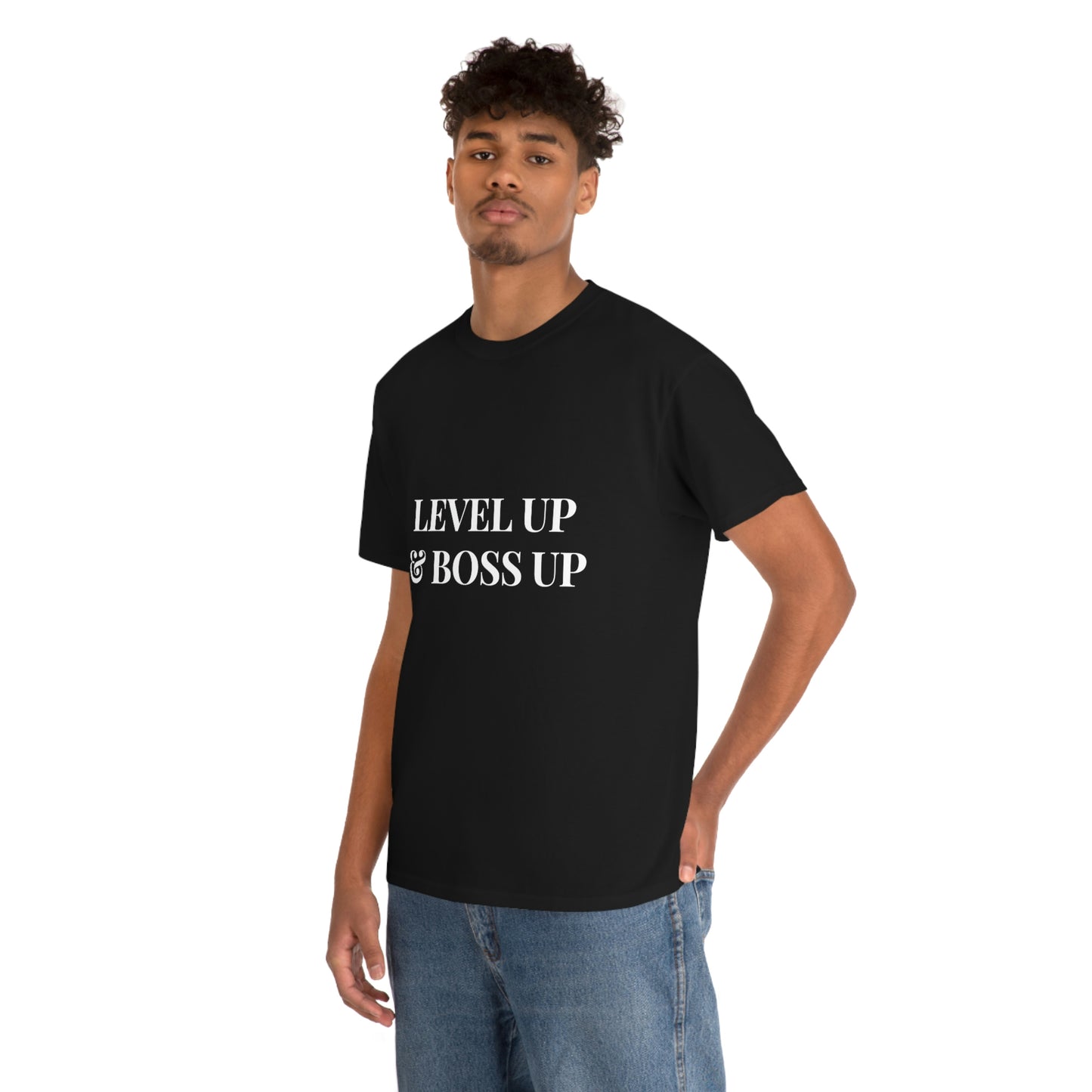 Level up and Boss up Cotton Tee